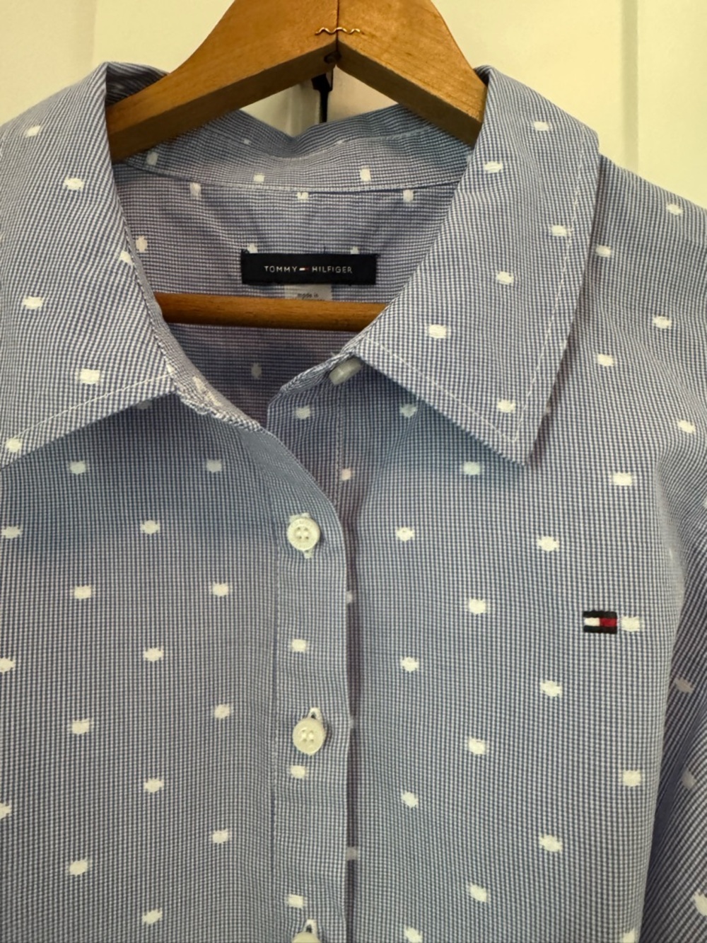 Tommy Hilfiger Light Blue Polka Dot Sleeveless Midi Dress - Picture 3 of 7